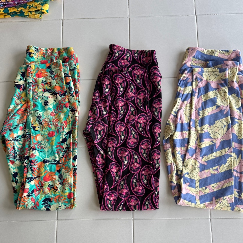 LuLaRoe Women's Leggings - Multicolor Floral and Abstract Patterns